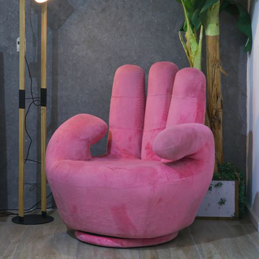 Pink Hand Armchair Light Pink RIGHT Hand Shaped Chair 32