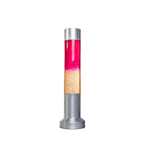 Glitter Lamp Pink With Grey Base