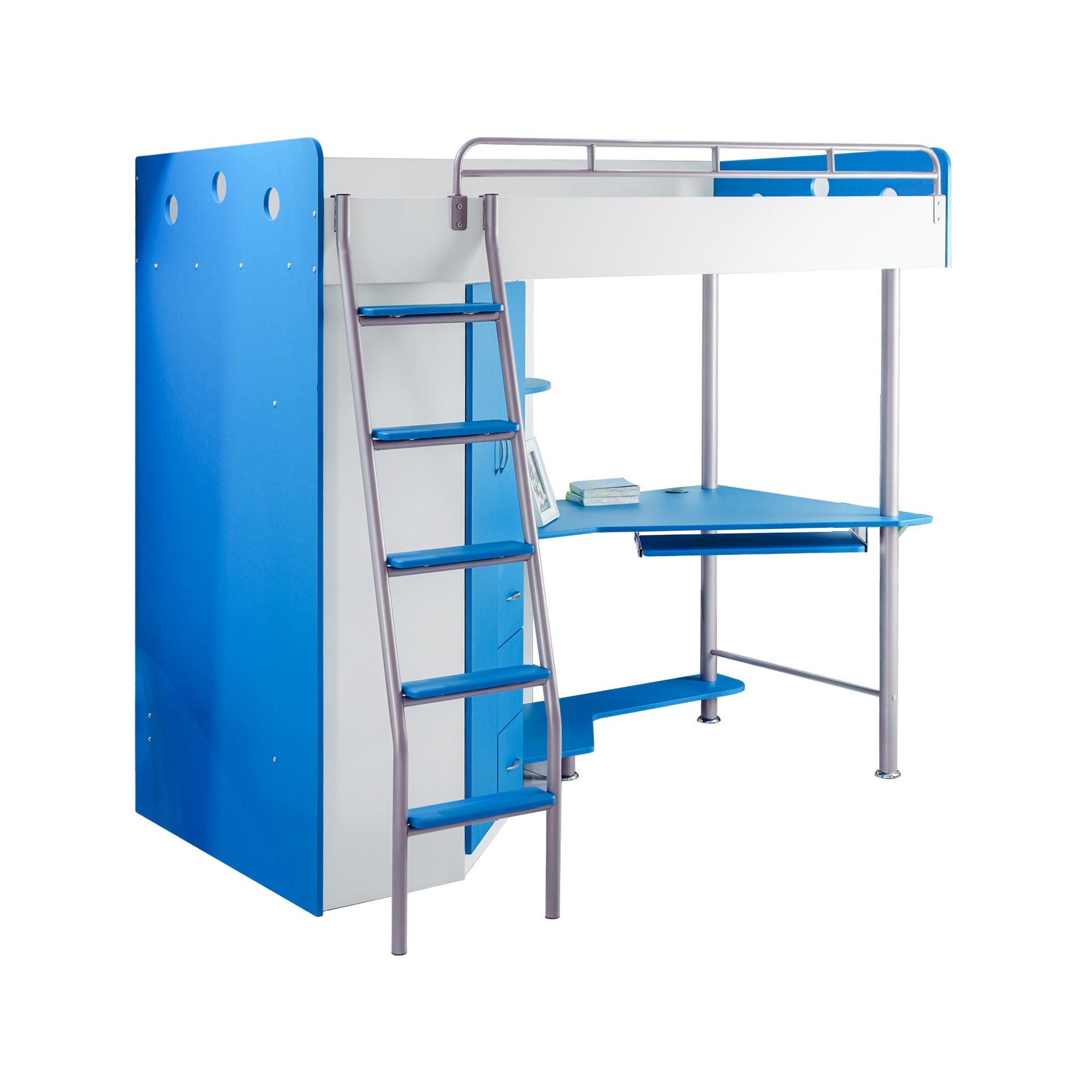 Teenage Loft Combination Bunk Bed with BuiltIn Study Desk